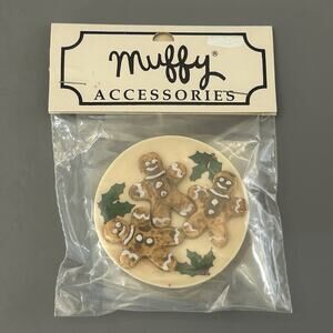 Muffy Vanderbear Gingerbread Cookie on Plate Tree Trimming Collection Vintage
